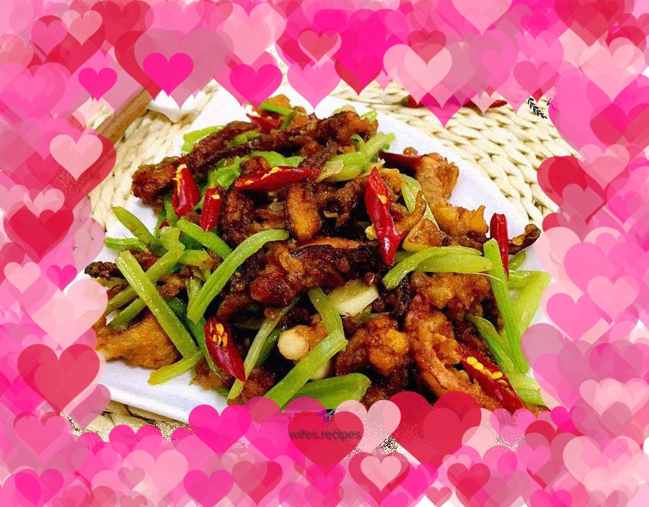 Stir-fried squid tentacles with parsley