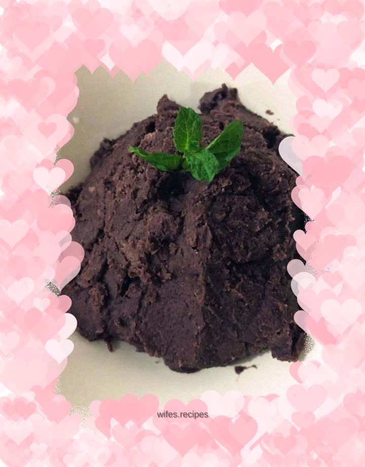 Homemade red bean paste