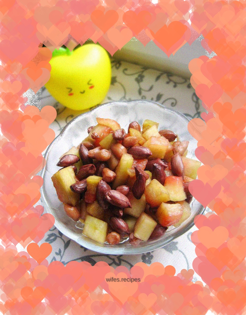 Watermelon rind mixed with peanuts