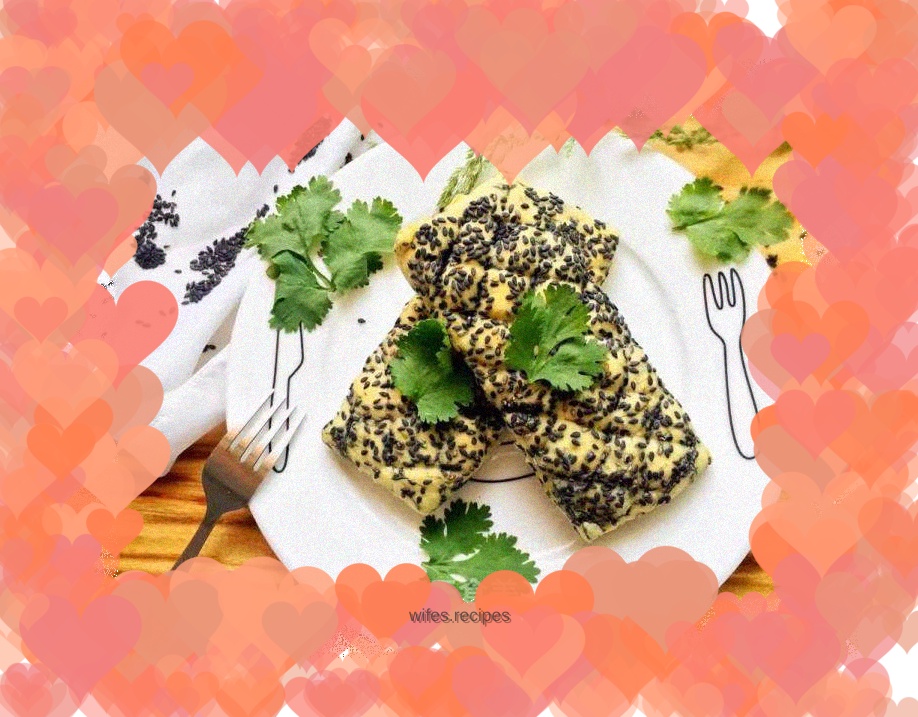 Black sesame and celery leaf scones