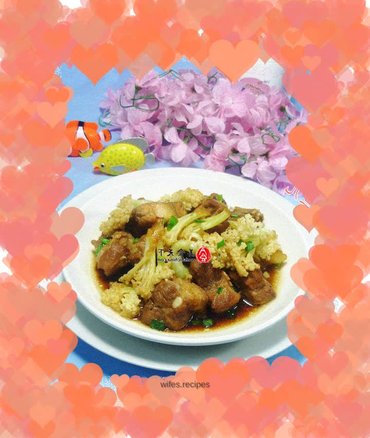 Green onion and cauliflower spareribs