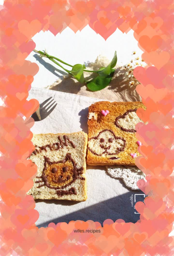 Childlike cartoon toast