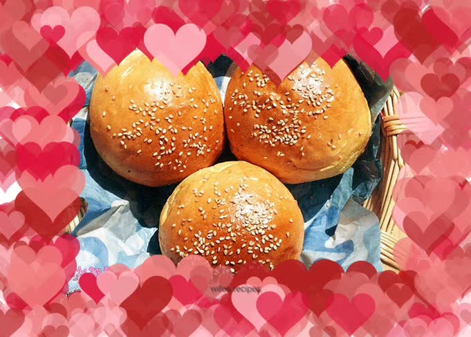 Homemade hamburger buns