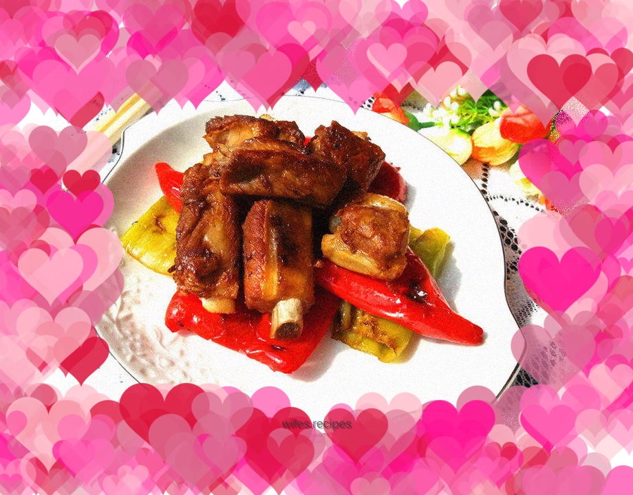Stir-fried pork ribs with double peppers