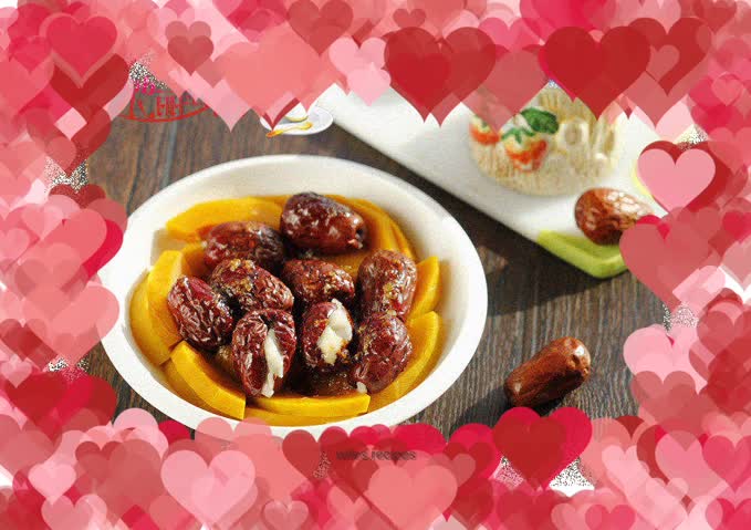 Steamed Pumpkin with Osmanthus and Red Dates