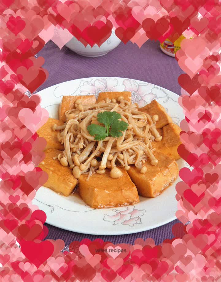 【Tianjin】Enoki Mushroom Braised Tofu