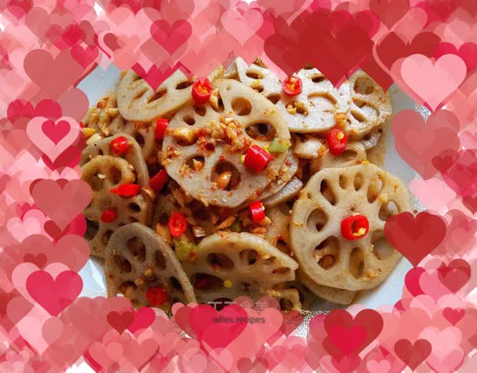 Cold lotus root slices