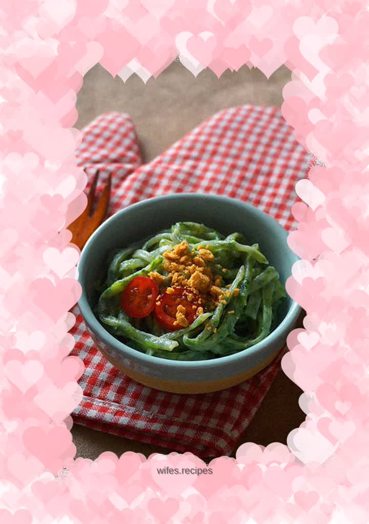 Nutritional spinach noodles for young children