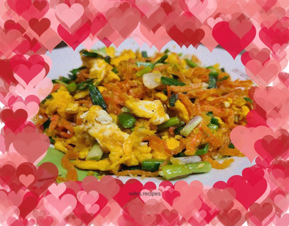 Steamed carrot shreds