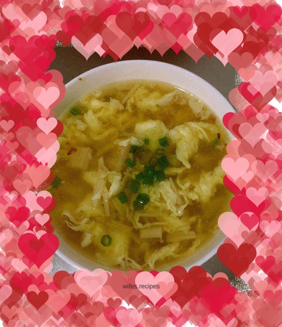 Enoki Mushroom and Egg Soup