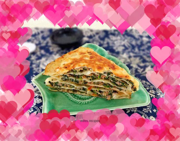 Pan-fried shepherd’s purse and pork cake