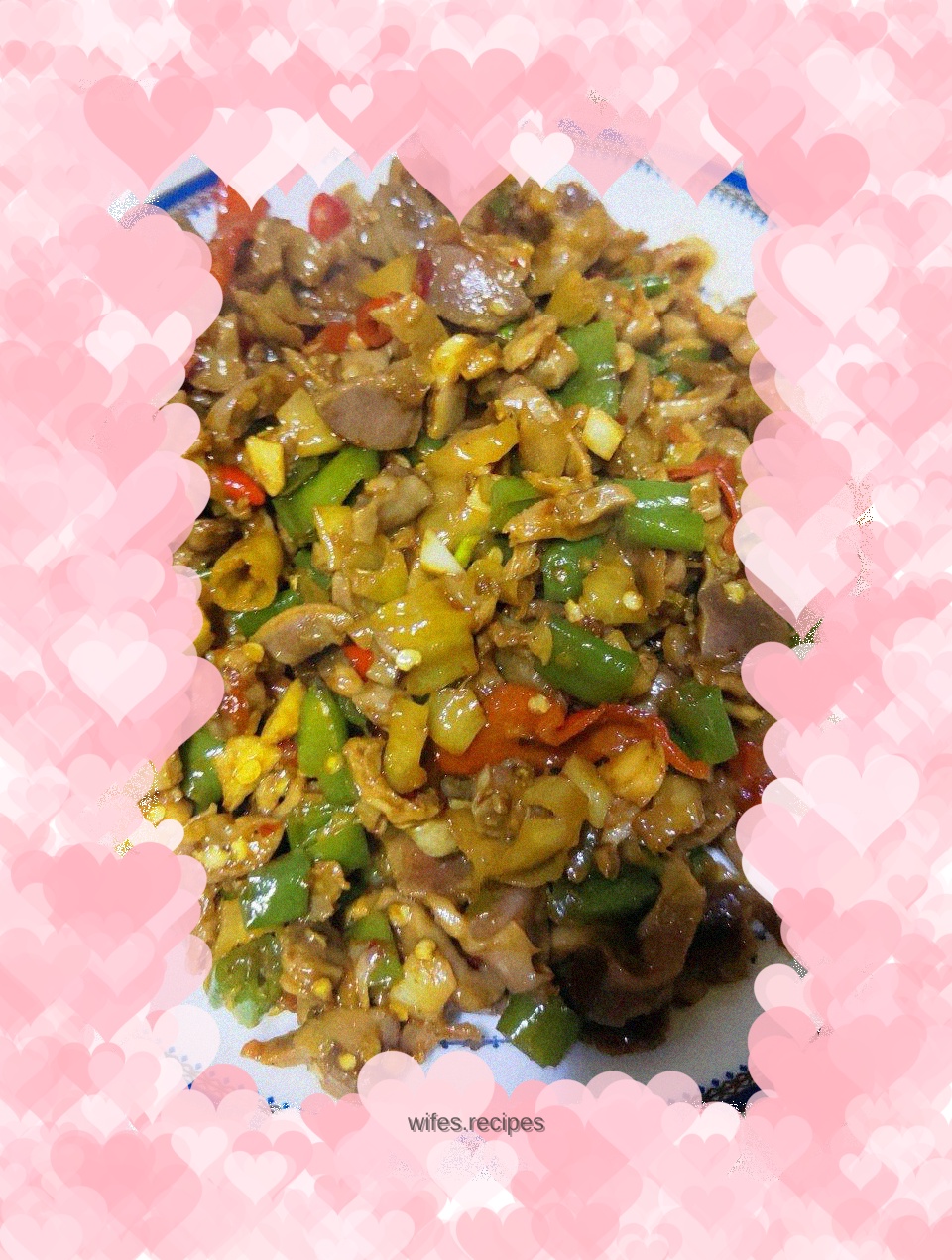 Stir-fried chicken gizzards