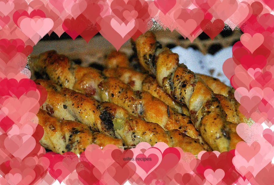 Potato bacon sesame pancake