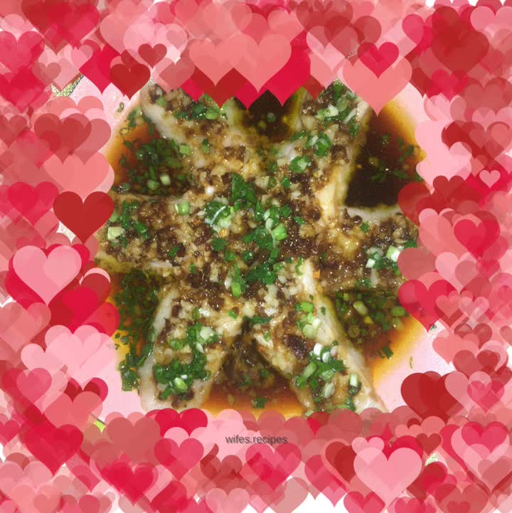 Steamed Longli Fish with Gold and Silver Garlic