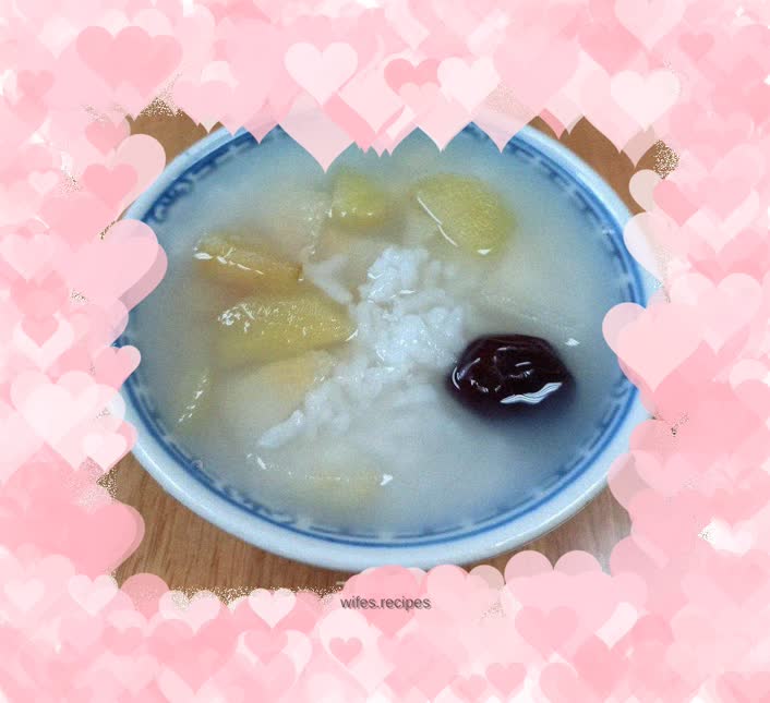Apple, pear and jujube porridge