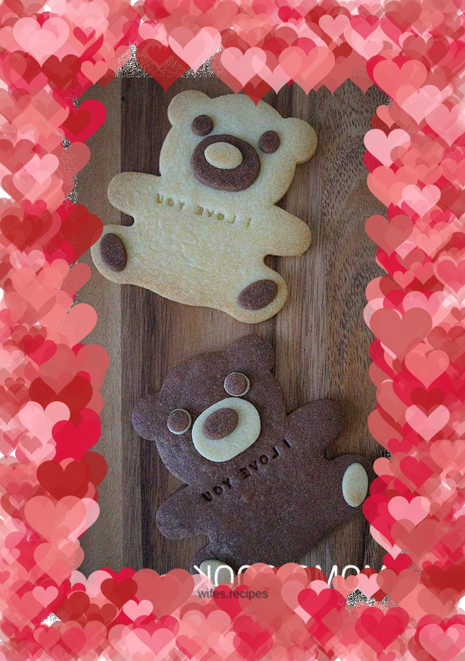 Black and white bear biscuits