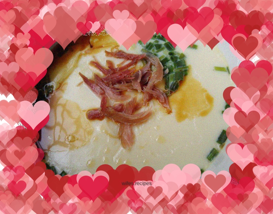 Delicious shredded chicken custard