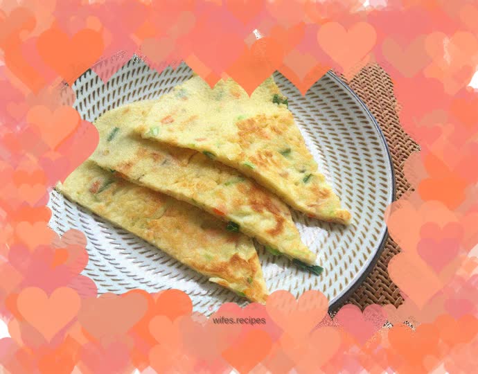 Seasonal vegetable egg pancake breakfast pancake