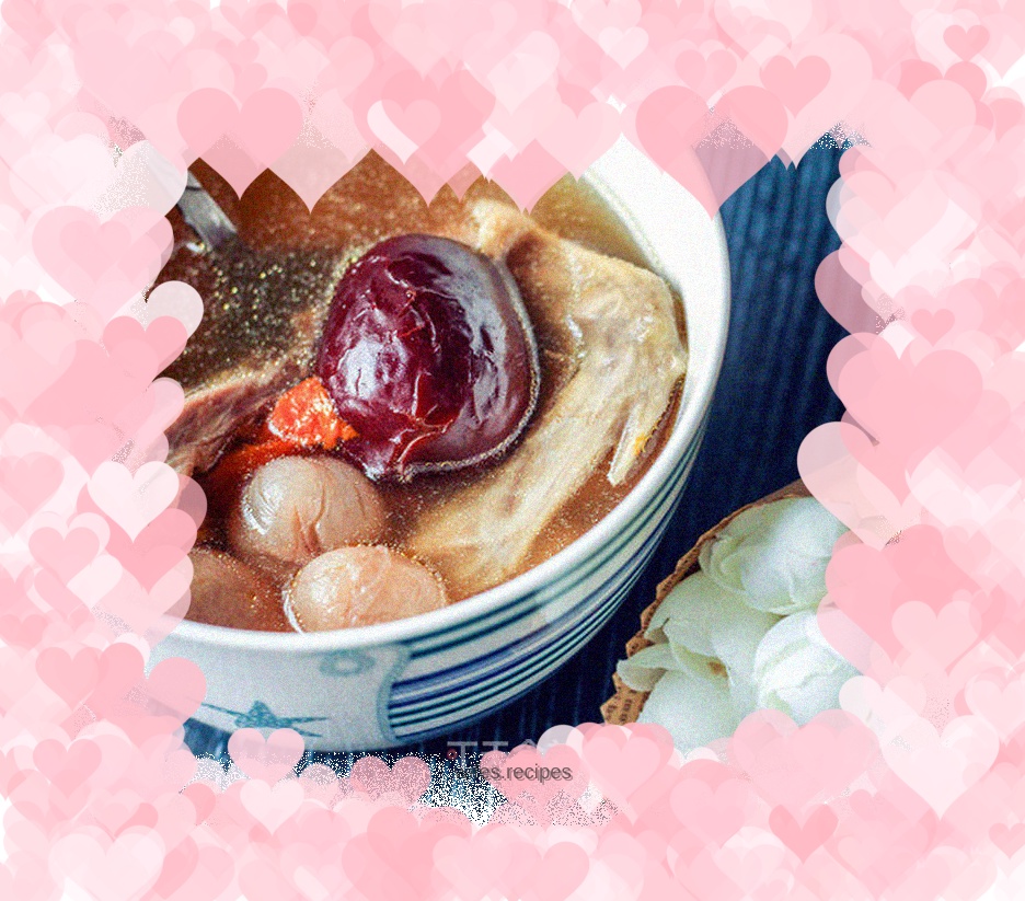 Red dates, longan, wolfberry and pigeon soup