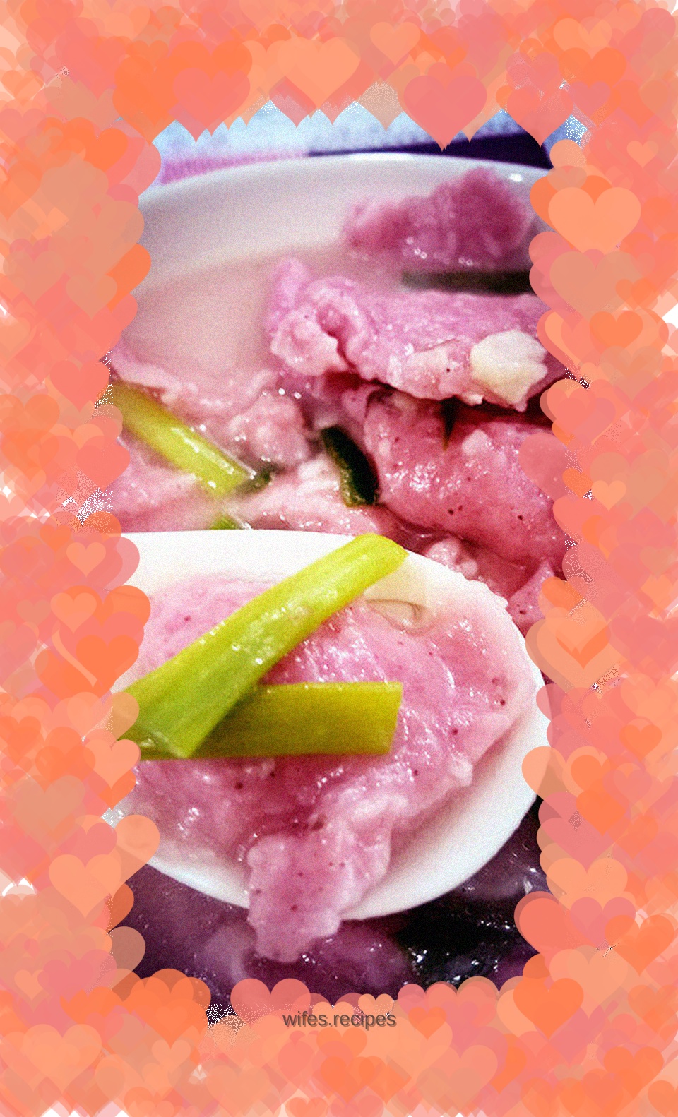 Dragon fruit dumpling noodles that both adults and children love to eat