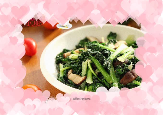 【Hubei】Stir-fried Wuta vegetables with mushrooms