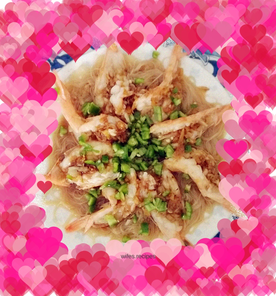 Steamed shrimp with garlic vermicelli