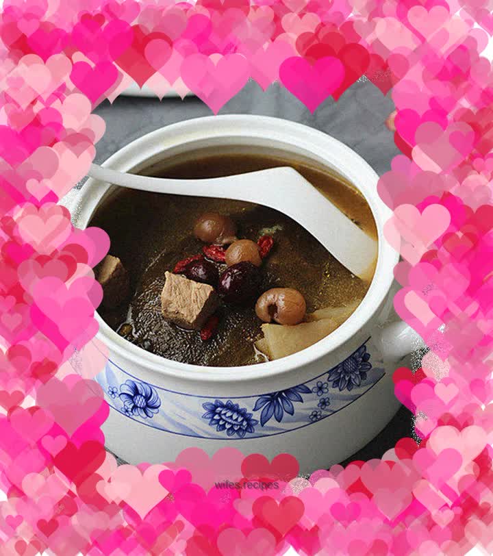 Stewed turtle with yam and longan