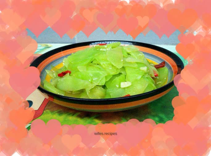 Stir-fried lettuce with distiller's grains