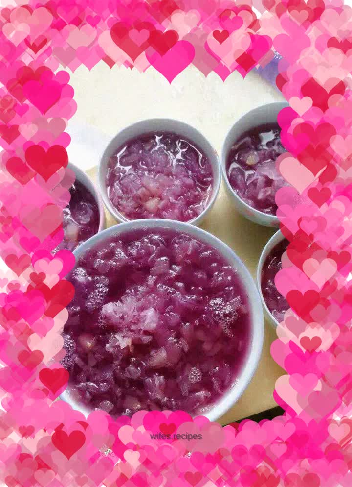 Purple Sweet Potato, Rock Sugar, Snow Pear and Tremella Soup