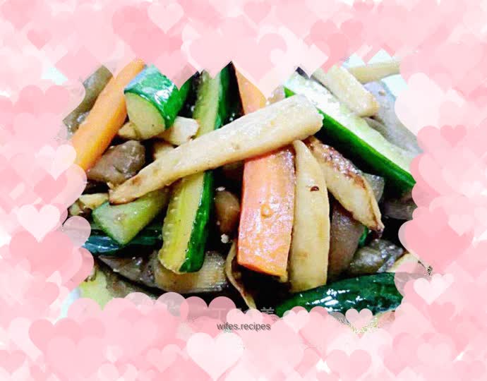 Stir-fried assorted pickled peppers