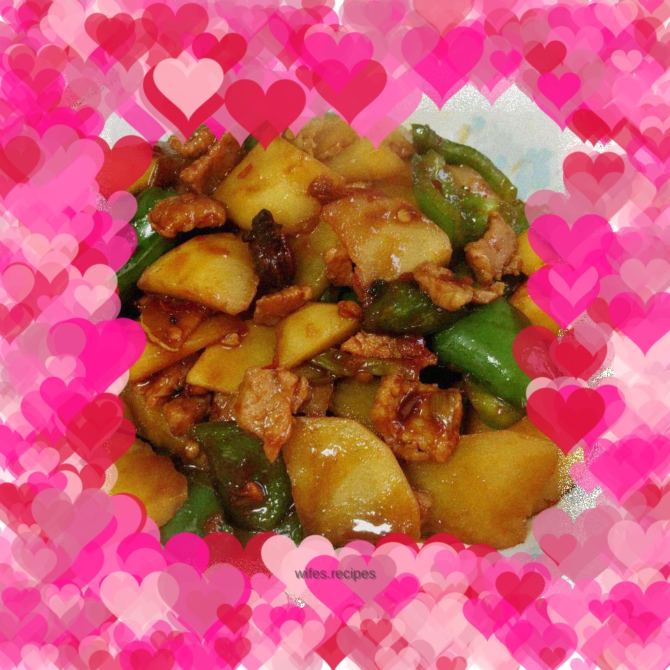 Fish-flavored potato and green pepper pork slices