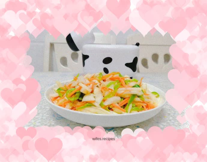 Vegetarian stir-fried cabbage stems