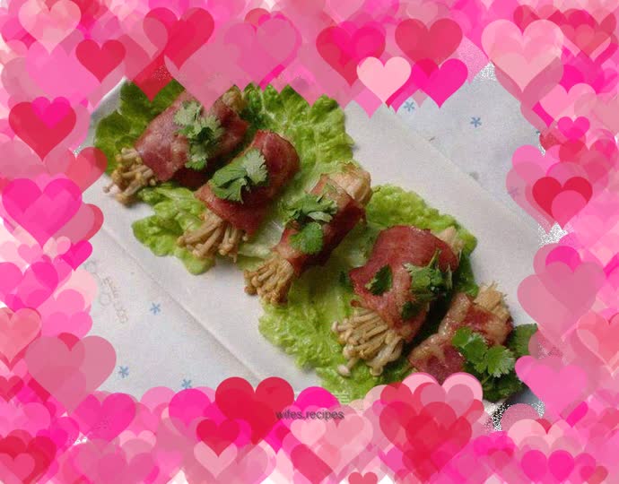 You can make delicious banquet dishes with zero cooking skills-----Bacon Enoki Mushroom Rolls