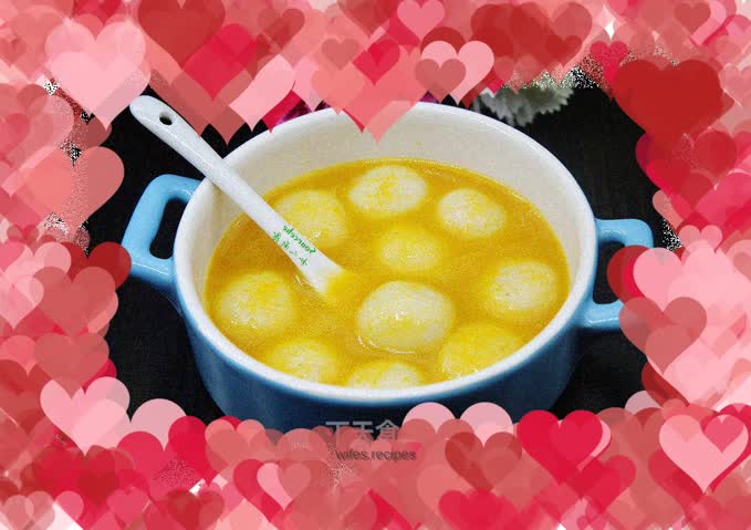 Pumpkin glutinous rice balls