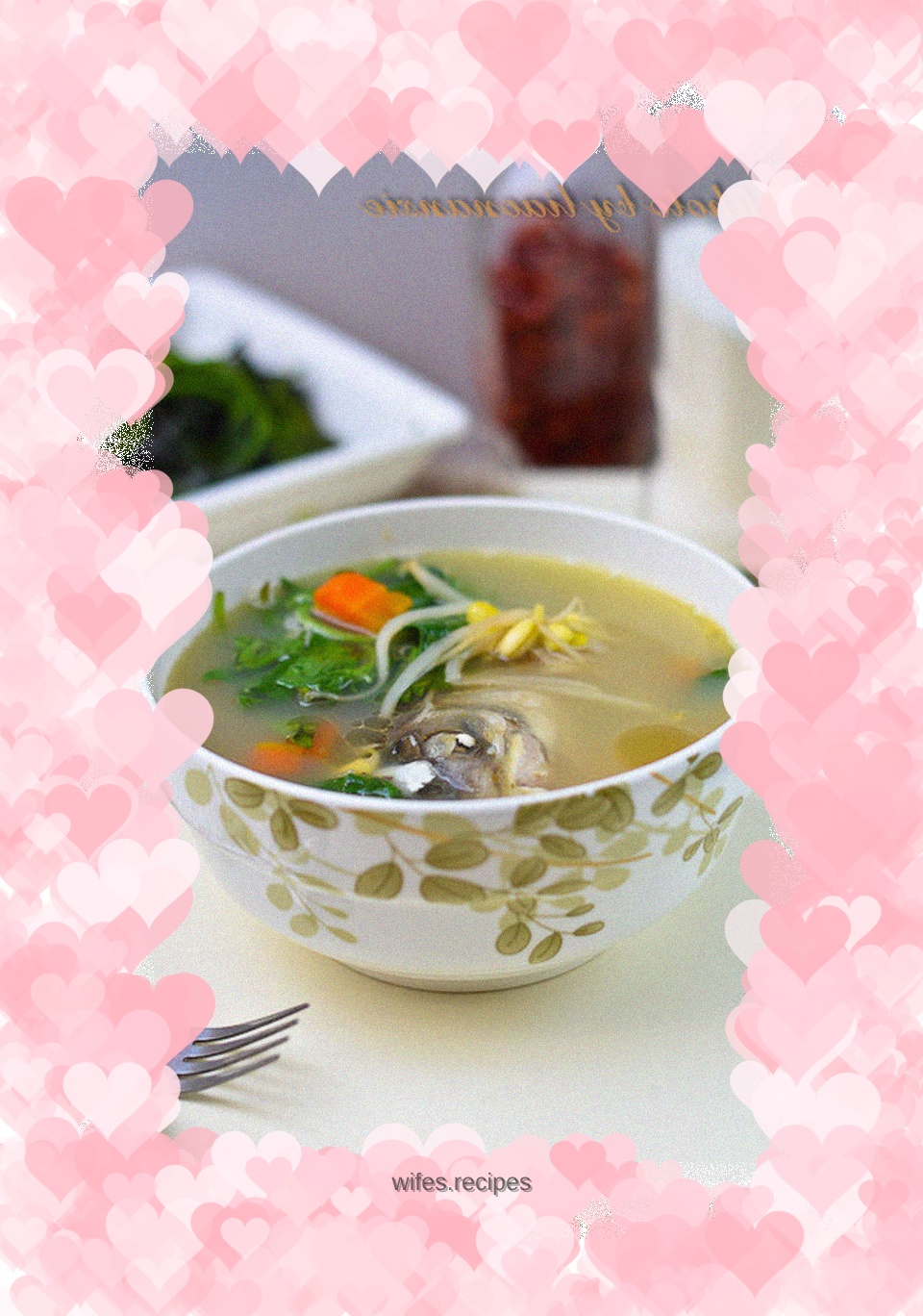 Fish bone and vegetable soup