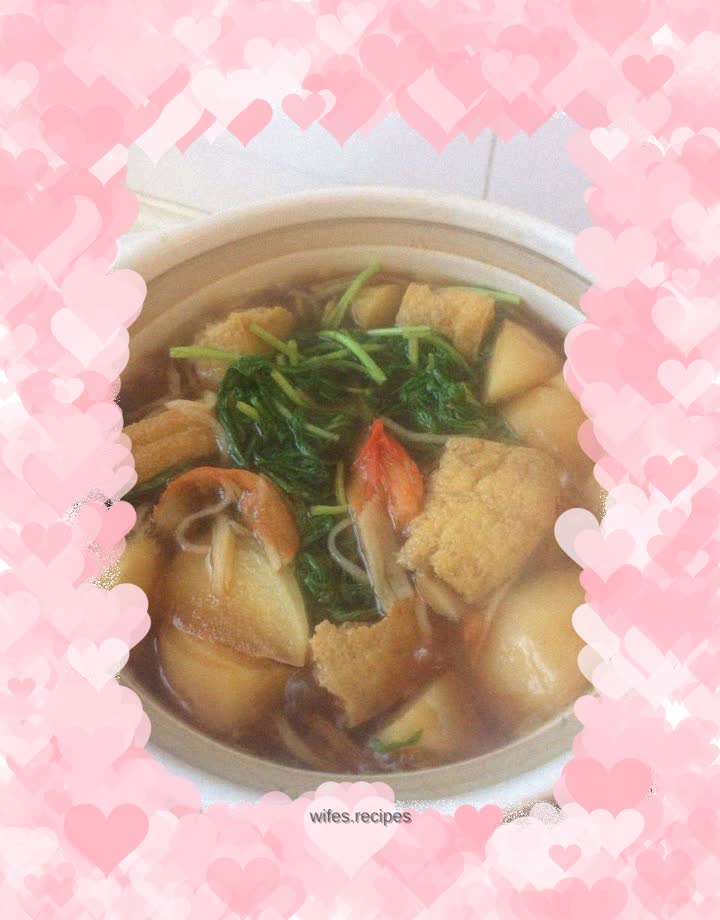 Round radish soy sauce soup