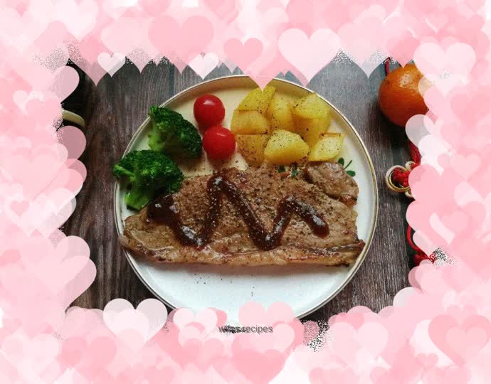 Broccoli Potatoes and Black Pepper Steak