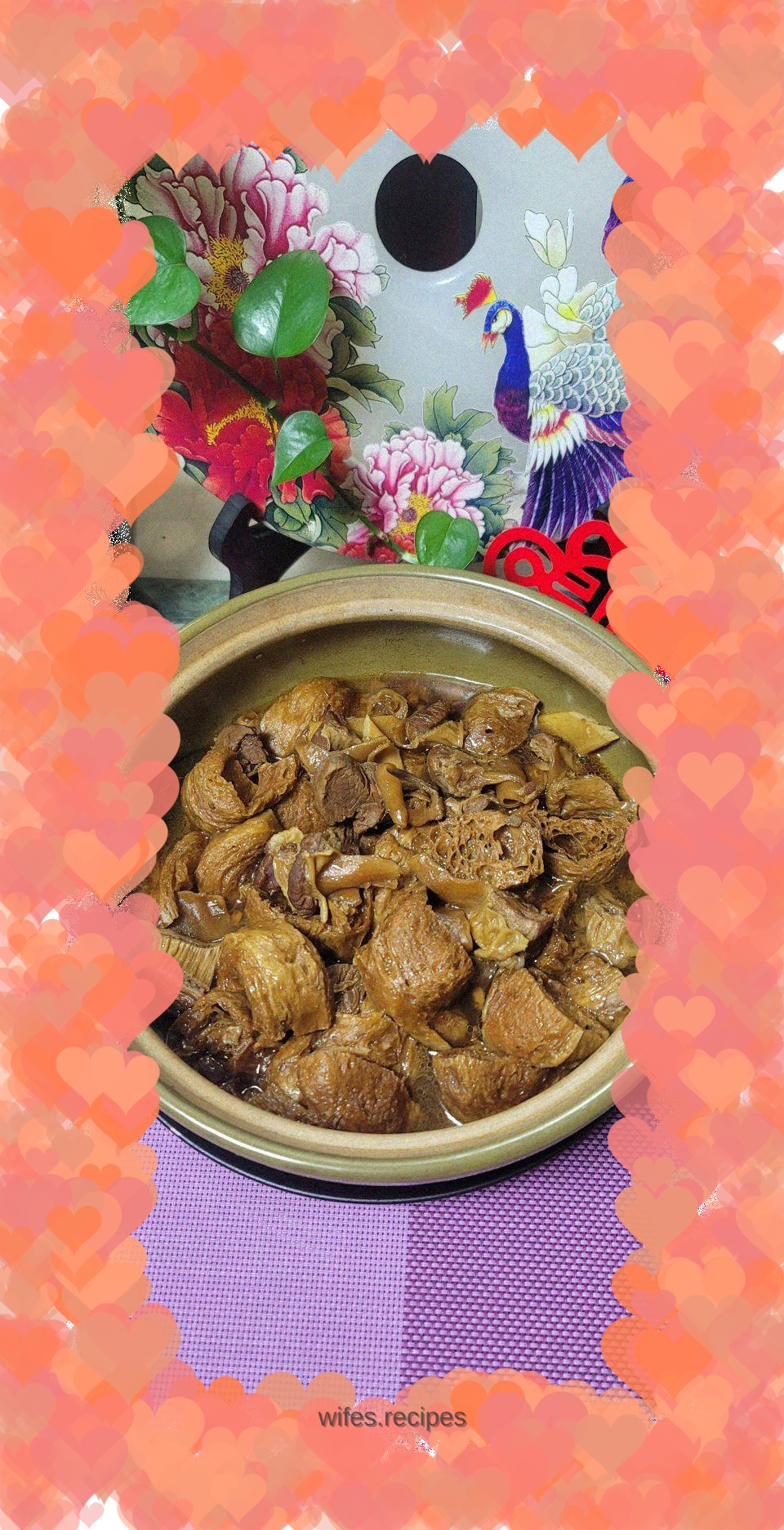 Braised gluten heart meat with soybean paste