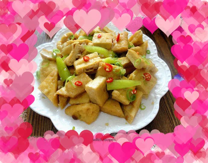 Double pepper tofu puff