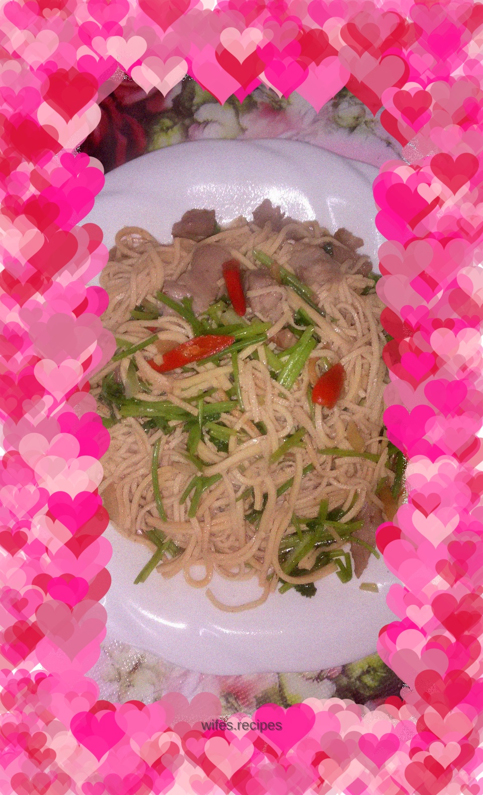 Stir-fried pork with dried coriander