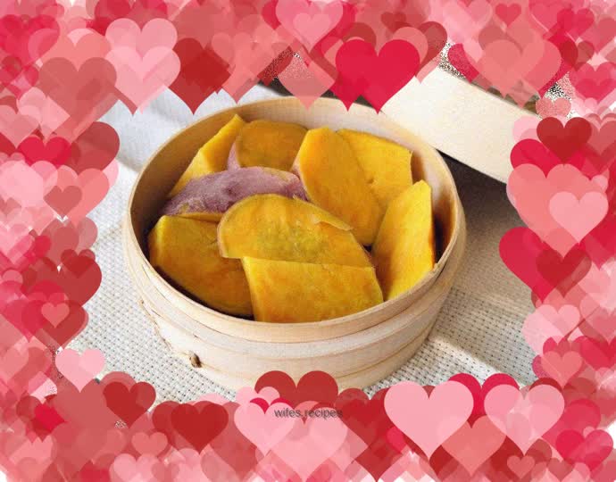 Steamed sweet potatoes