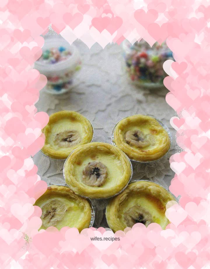 Banana egg tart