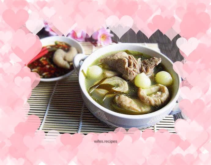 Braised large intestine with bitter clam