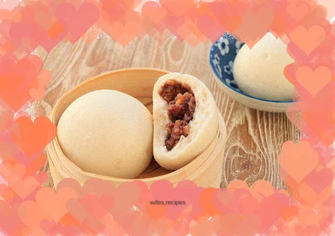 Sweet potato and red bean buns