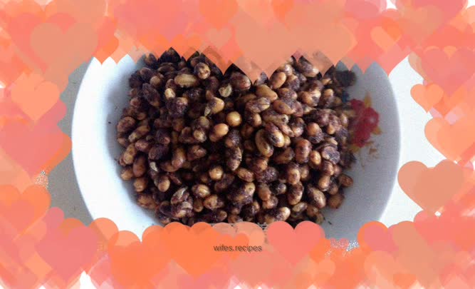 Fried beans with shrimp paste