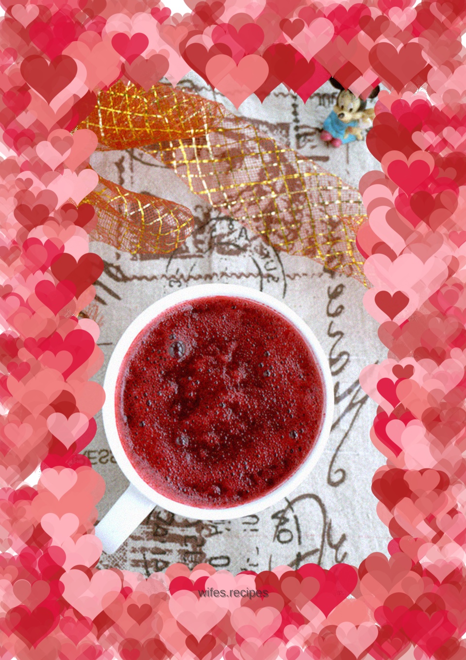 Cabbage, beetroot and pear drink