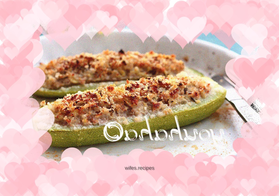 Grilled Zucchini Stuffed with Pork