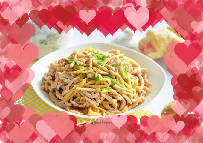 Shredded ginger pork