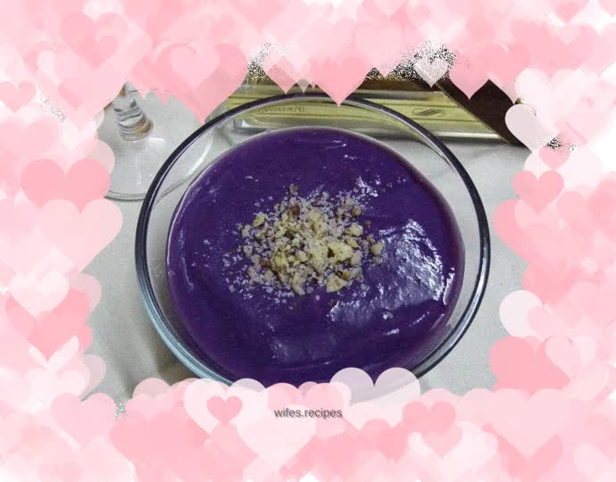 Original walnut and purple sweet potato puree