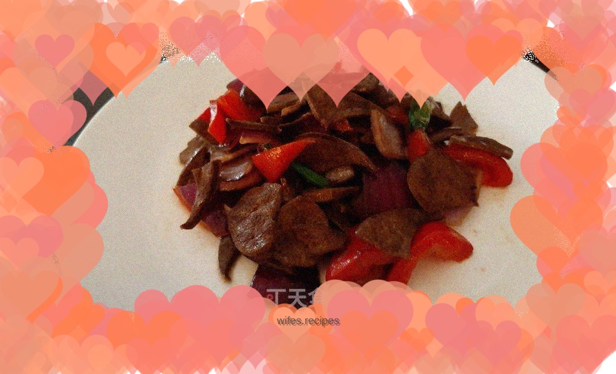 Fried liver tips with onions